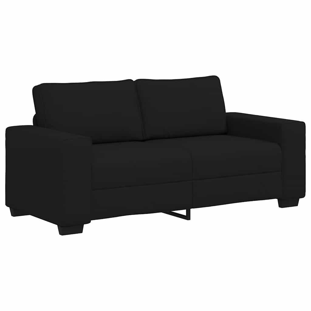 Sofa 2-osobowa, czarna, 140 cm, tapicerowana tkaniną Lumarko! Lumarko!