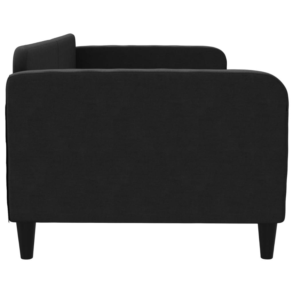 Sofa z funkcją spania, czarna, 90x200 cm, obita tkaniną Lumarko! Lumarko!