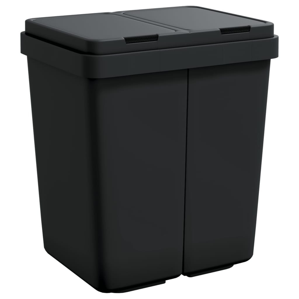 Podwójny kosz na śmieci, antracytowy, 2x25 L Lumarko! Lumarko!