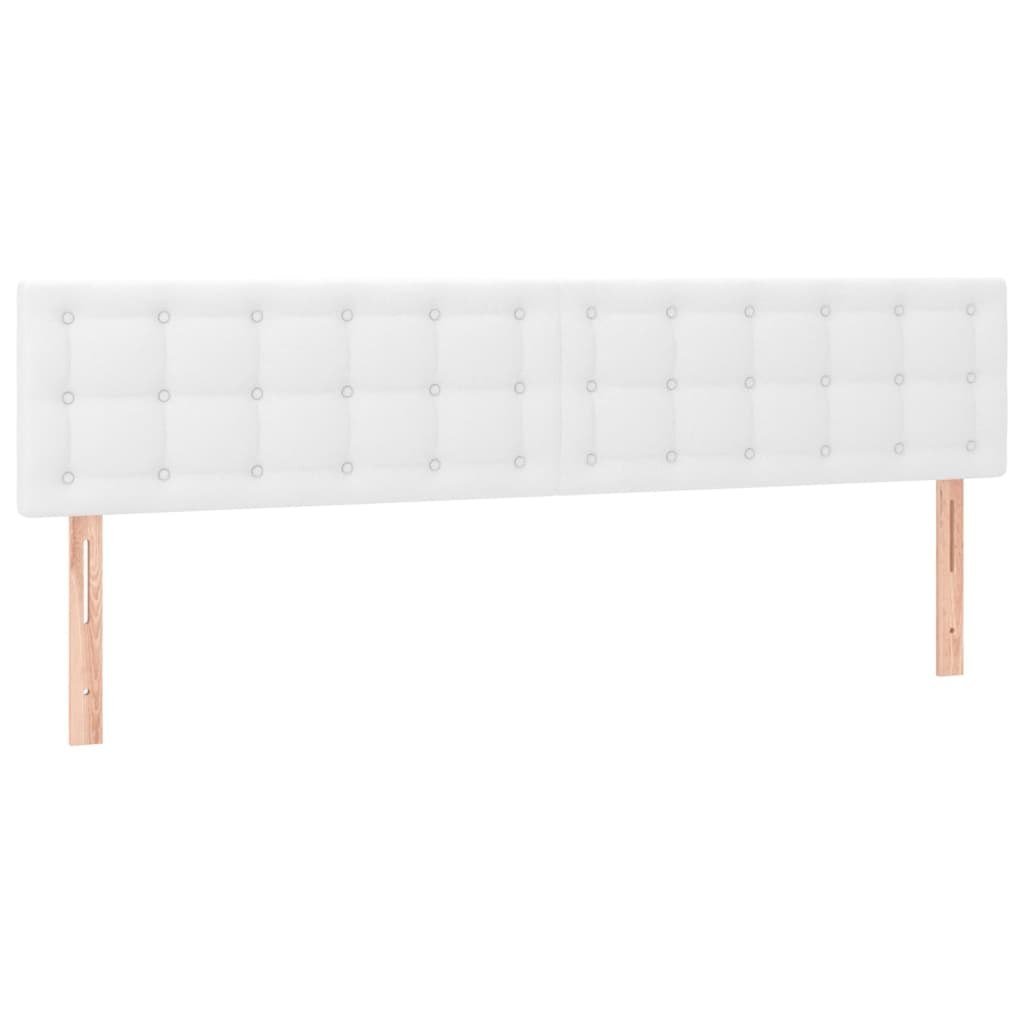 Zagłówek do łóżka, 2 szt., biały, 80x5x78/88 cm, sztuczna skóra Lumarko! Lumarko!