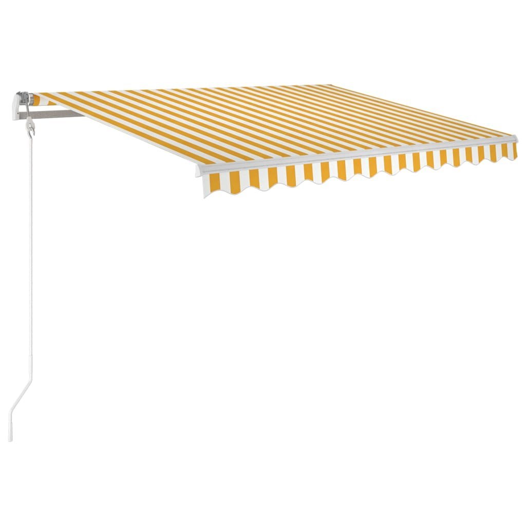 Automatycznie zwijana markiza, 300 x 250 cm, żółto-biała Lumarko! Lumarko!