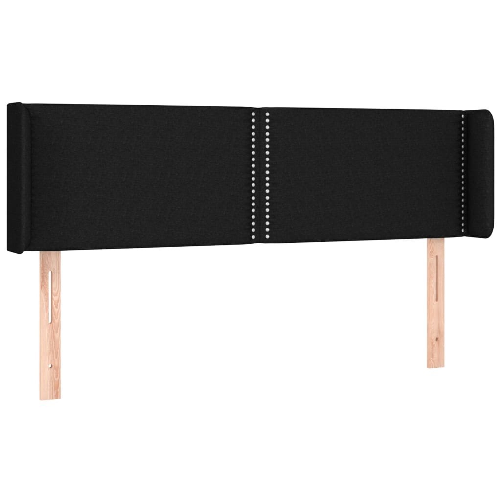 Zagłówek do łóżka z LED, czarny, 147x16x78/88 cm, tkanina Lumarko! Lumarko!