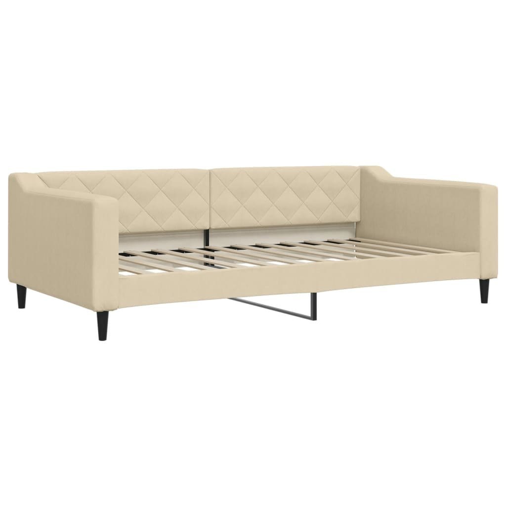 Sofa z funkcją spania, kremowa, 100x200 cm, obita tkaniną Lumarko! Lumarko!