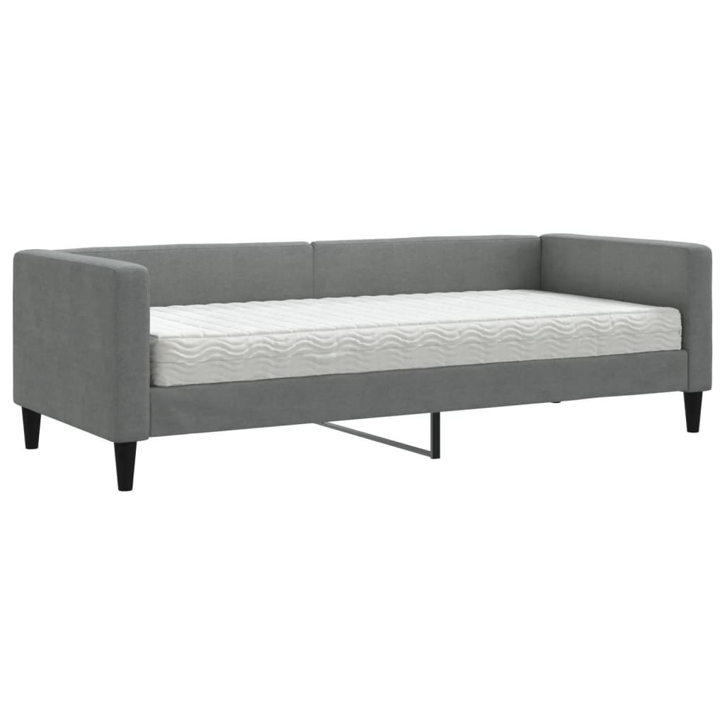Sofa z materacem do spania, ciemnoszara, 80x200 cm, tkanina Lumarko! Lumarko!