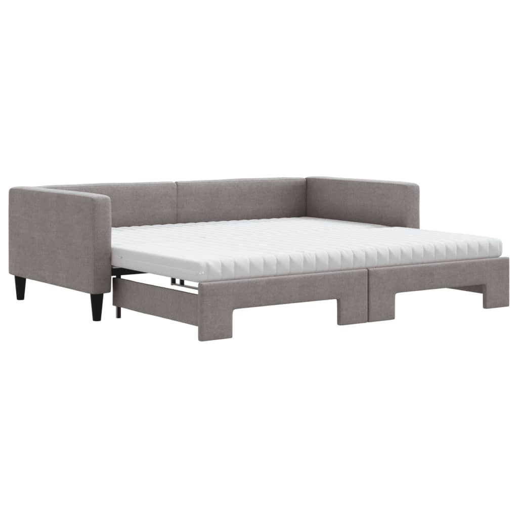 Sofa rozsuwana z materacami, kolor taupe, 100x200 cm, tkanina Lumarko! Lumarko!