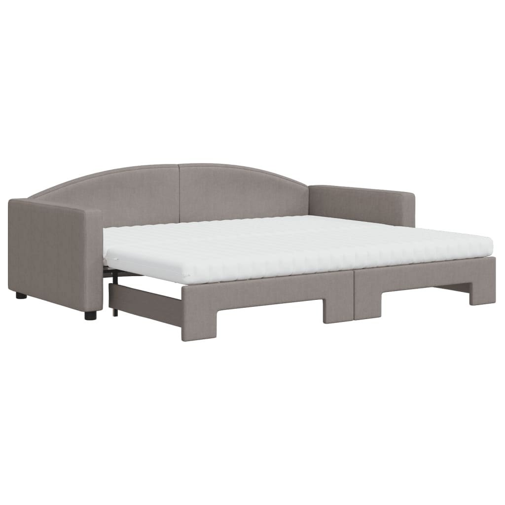 Sofa rozsuwana z materacami, kolor taupe, 90x200 cm, tkanina Lumarko! Lumarko!