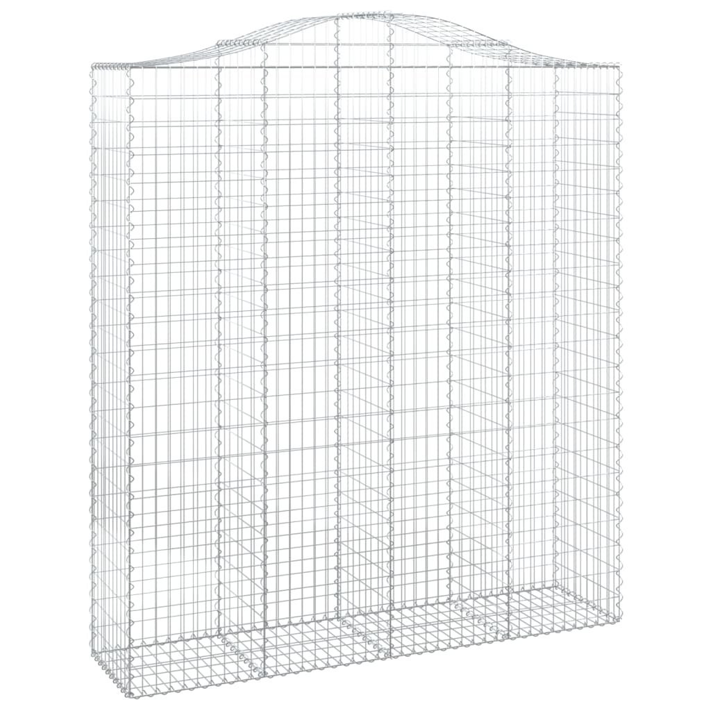 Kosze gabionowe, 9 szt, 200x50x220/240 cm, galwanizowane żelazo Lumarko! Lumarko!