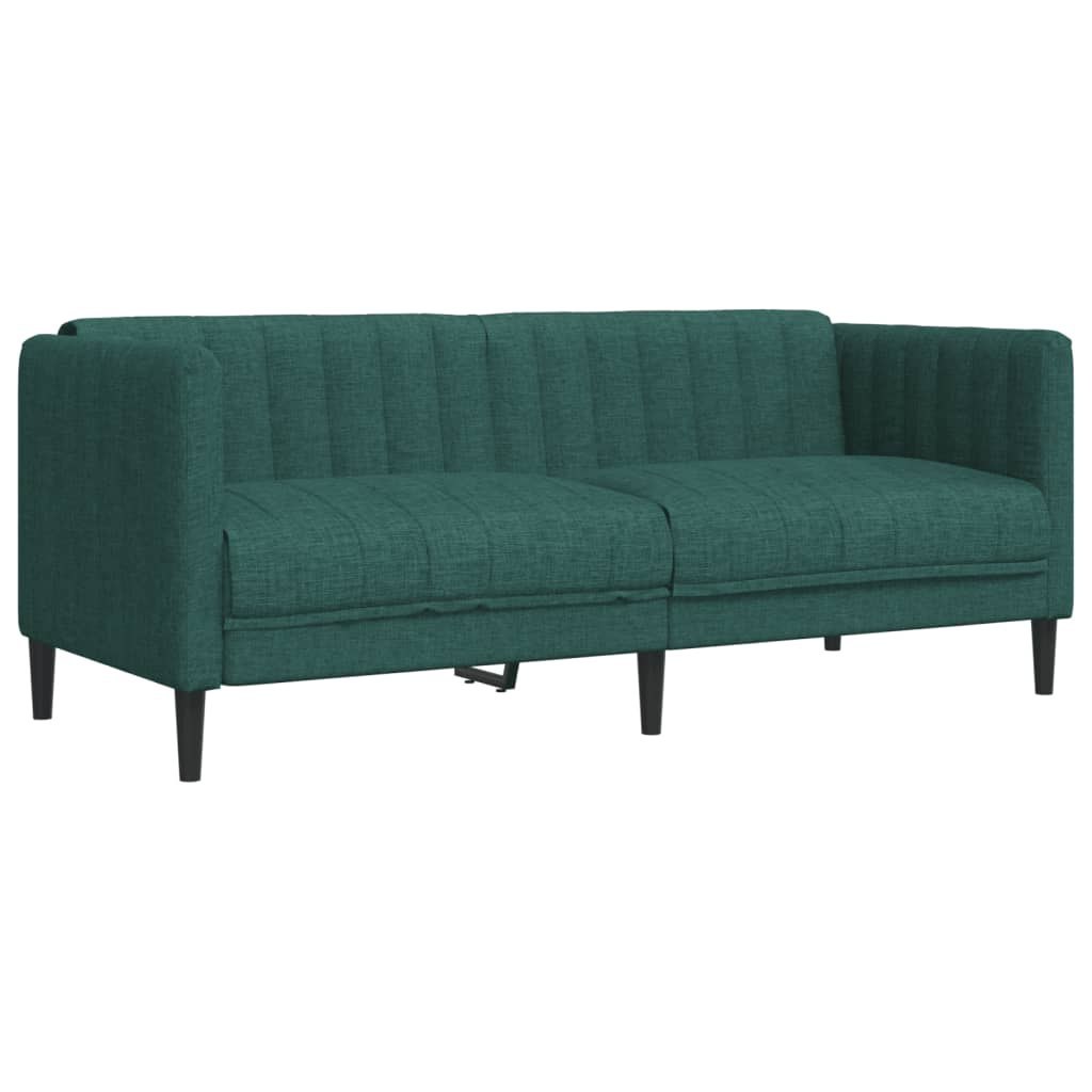 Sofa 2-osobowa, ciemnozielona, tapicerowana tkaniną Lumarko! Lumarko!