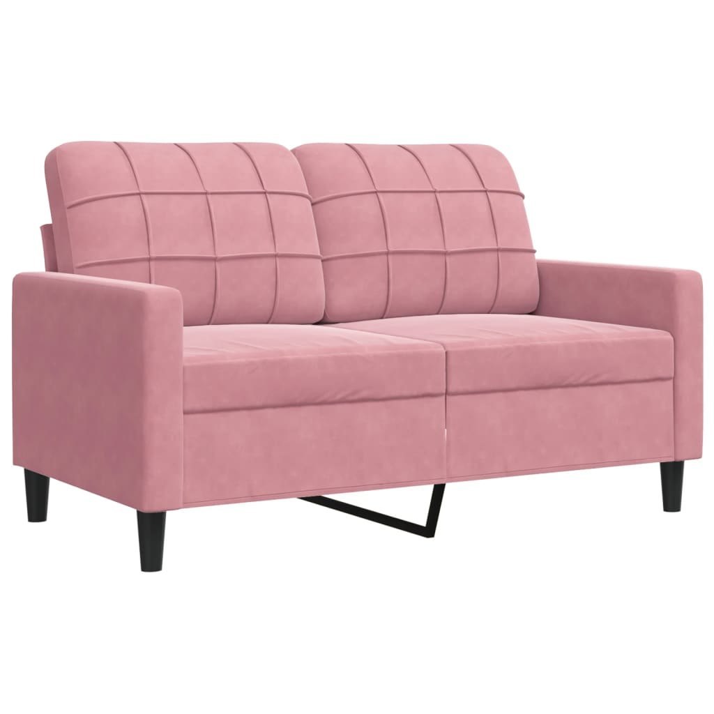 Sofa 2-osobowa, różowy, 120 cm, tapicerowana aksamitem Lumarko! Lumarko!