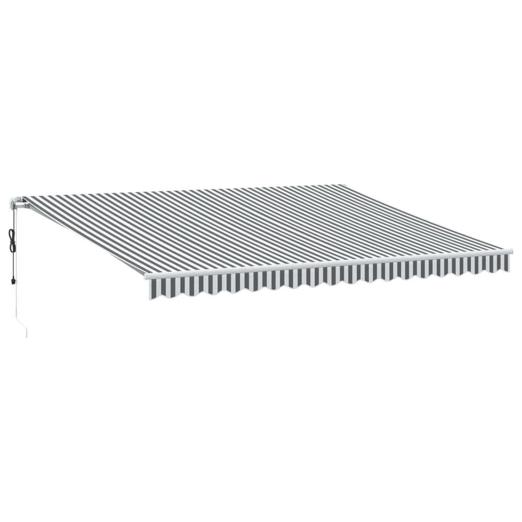 Automatyczna markiza, antracytowo-biała, 450x350 cm Lumarko! Lumarko!
