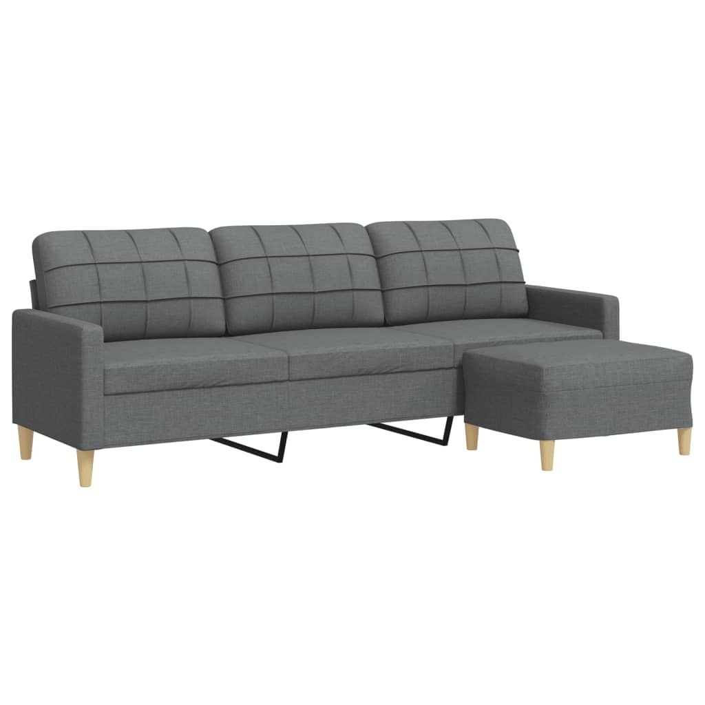 3-osobowa sofa z podnóżkiem, ciemnoszara, 210 cm, tkaniną Lumarko! Lumarko!