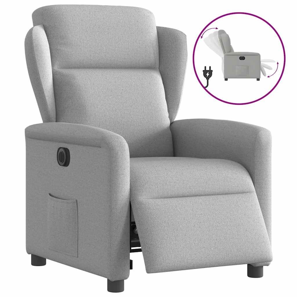 Elektryczny fotel rozkładany Cloud Grey Fabric Lumarko! Lumarko!