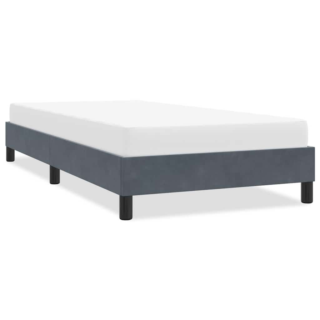 Rama łóżka bez materaca Ciemnoszara 80x220 cm Aksamit Lumarko! Lumarko!