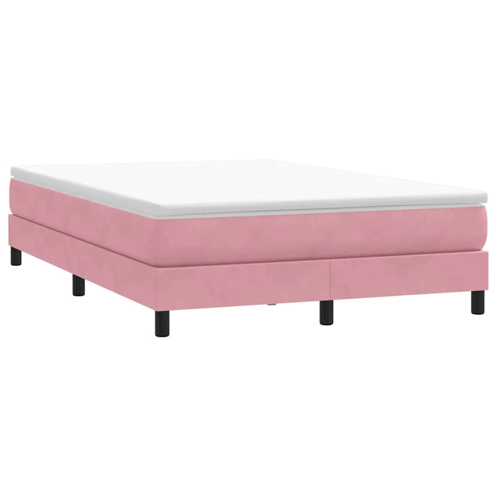 Łóżko Box Spring bez materaca Różowe 140x210 cm Aksamit Lumarko! Lumarko!