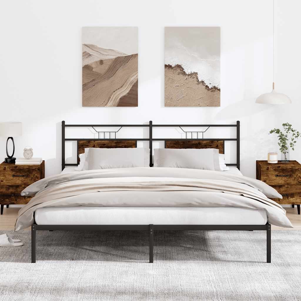 Rama łóżka bez materaca dąb wędzony 160x200cm drewno klejone Lumarko! Lumarko!
