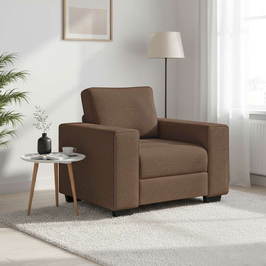 Sofa Fotel Brązowy 60 cm Tkanina Lumarko! Lumarko!
