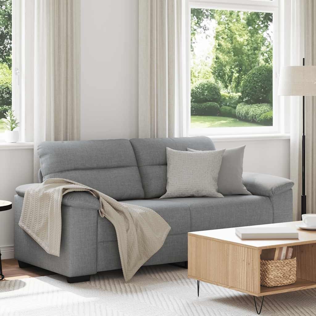 Sofa 2-osobowa, jasnoszara, 140 cm, tapicerowana tkaniną Lumarko! Lumarko!