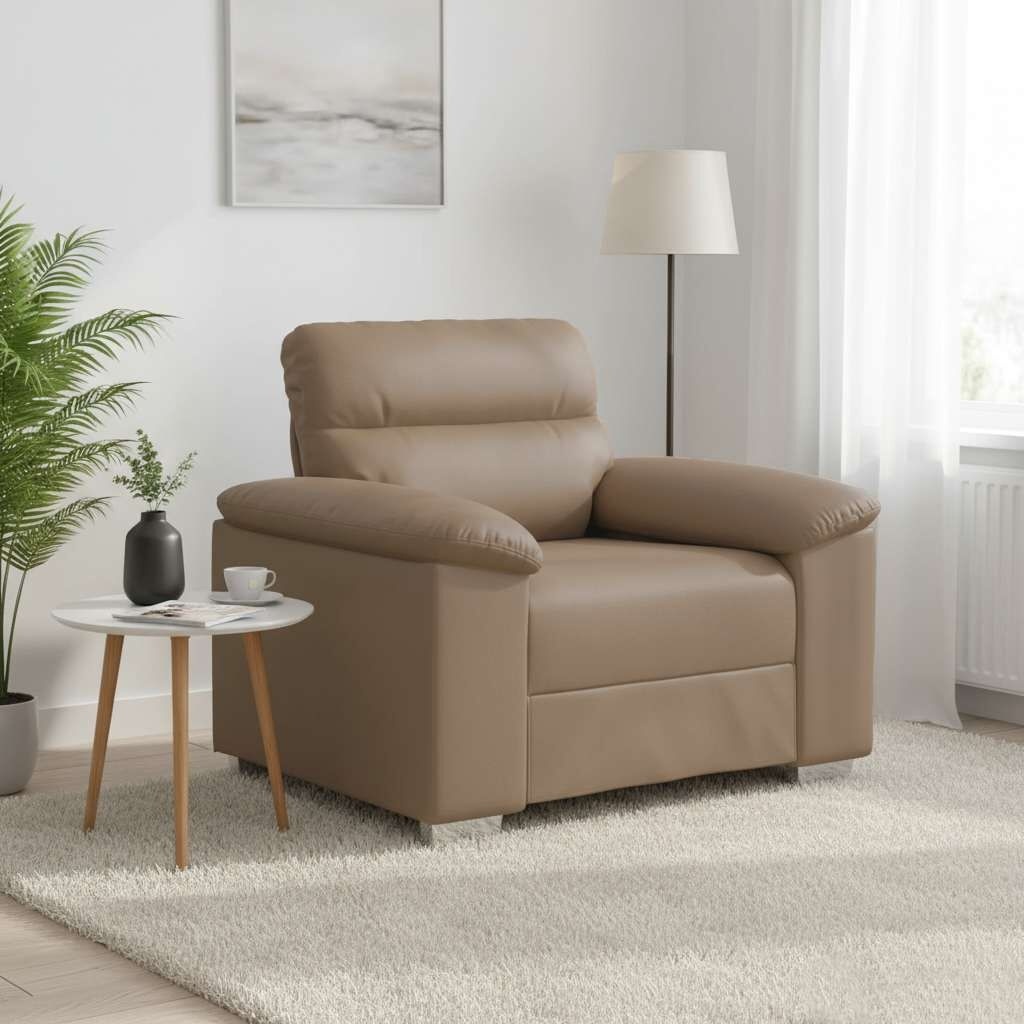 Fotel, kolor cappuccino, 60 cm, obity sztuczną skórą Lumarko! Lumarko!
