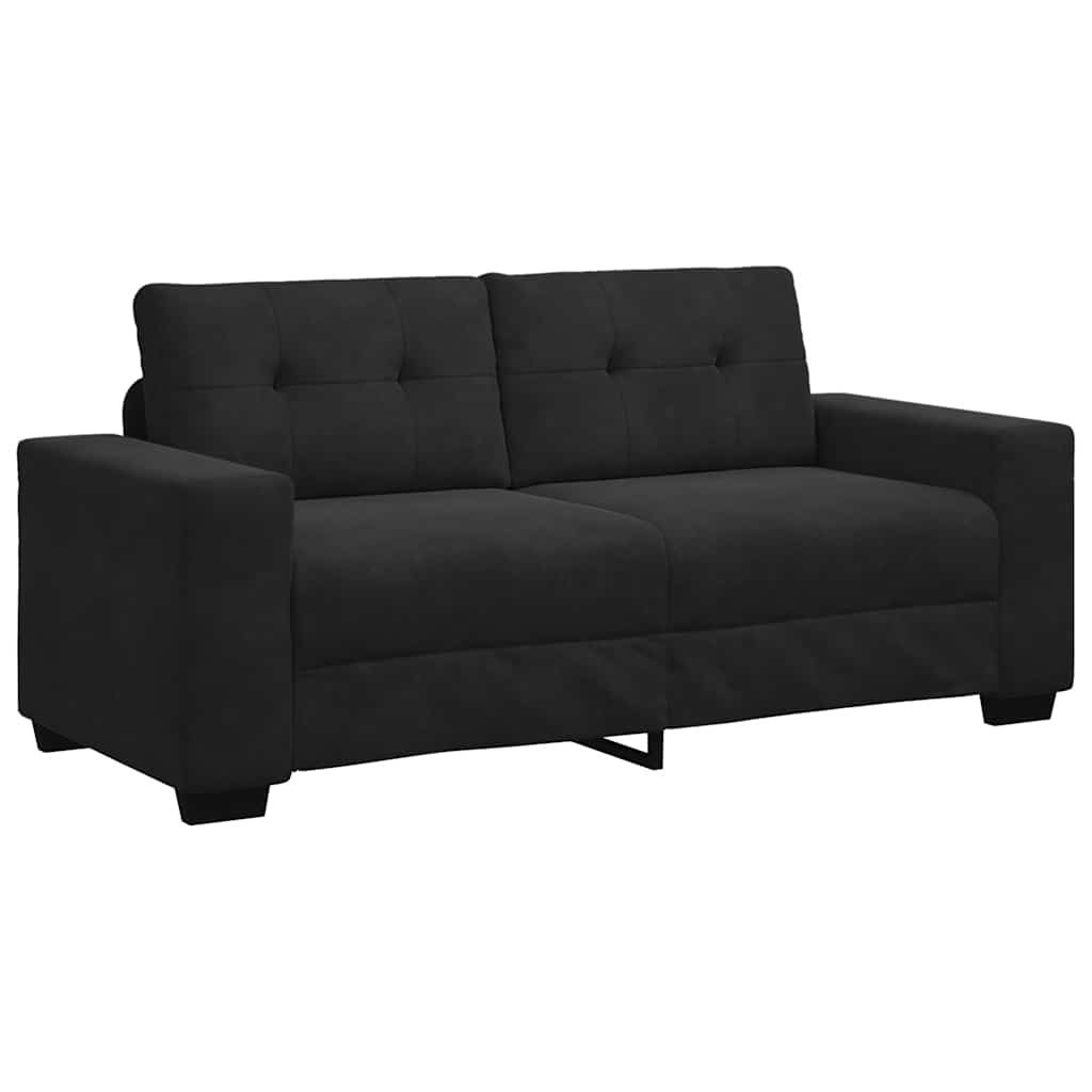 Sofa dwuosobowa czarna 140 cm aksamitna Lumarko! Lumarko!