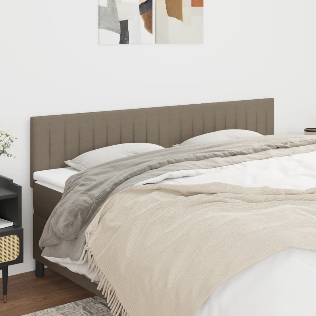 Zagłówki do łóżka, 2 szt., taupe, 80x5x78/88 cm, tkanina Lumarko! Lumarko!
