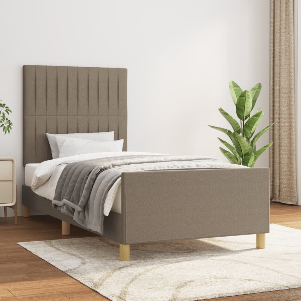Rama łóżka bez materaca Taupe 80x200 cm Tkanina Lumarko! Lumarko!