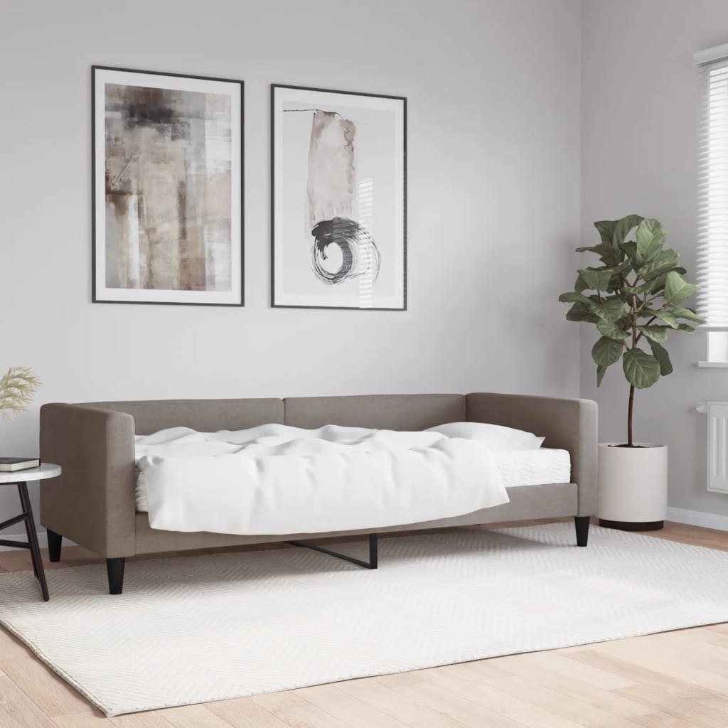 Sofa z materacem do spania, kolor taupe, 80x200 cm, tkanina Lumarko! Lumarko!