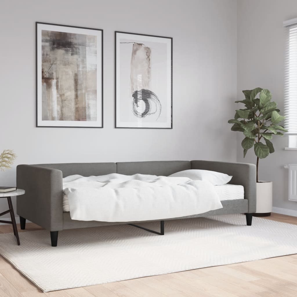 Sofa z materacem do spania, ciemnoszara, 100x200 cm, tkanina Lumarko! Lumarko!