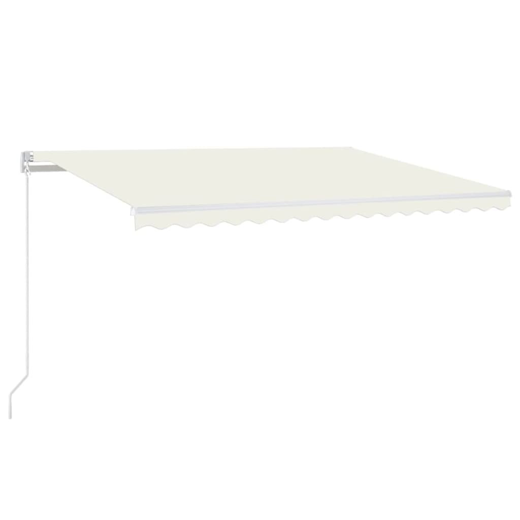 Ręcznie zwijana markiza z LED, 400 x 350 cm, kremowa Lumarko! Lumarko!