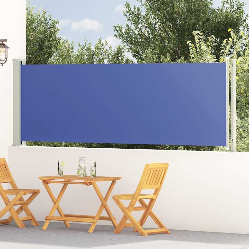 Wysuwana markiza boczna na taras, 117 x 600 cm, niebieska Lumarko! Lumarko!