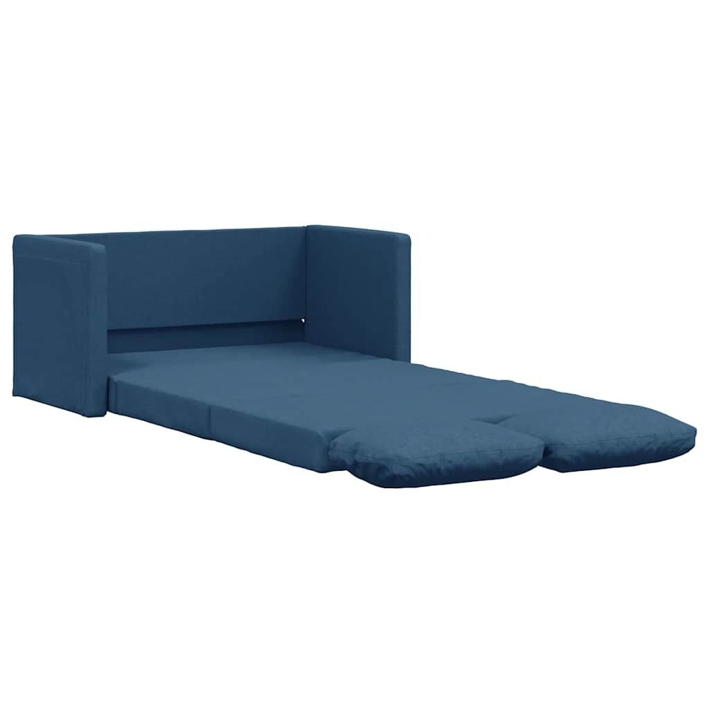 Sofa podłogowa 2-w-1, niebieska, 112x174x55 cm, tkanina Lumarko! Lumarko!