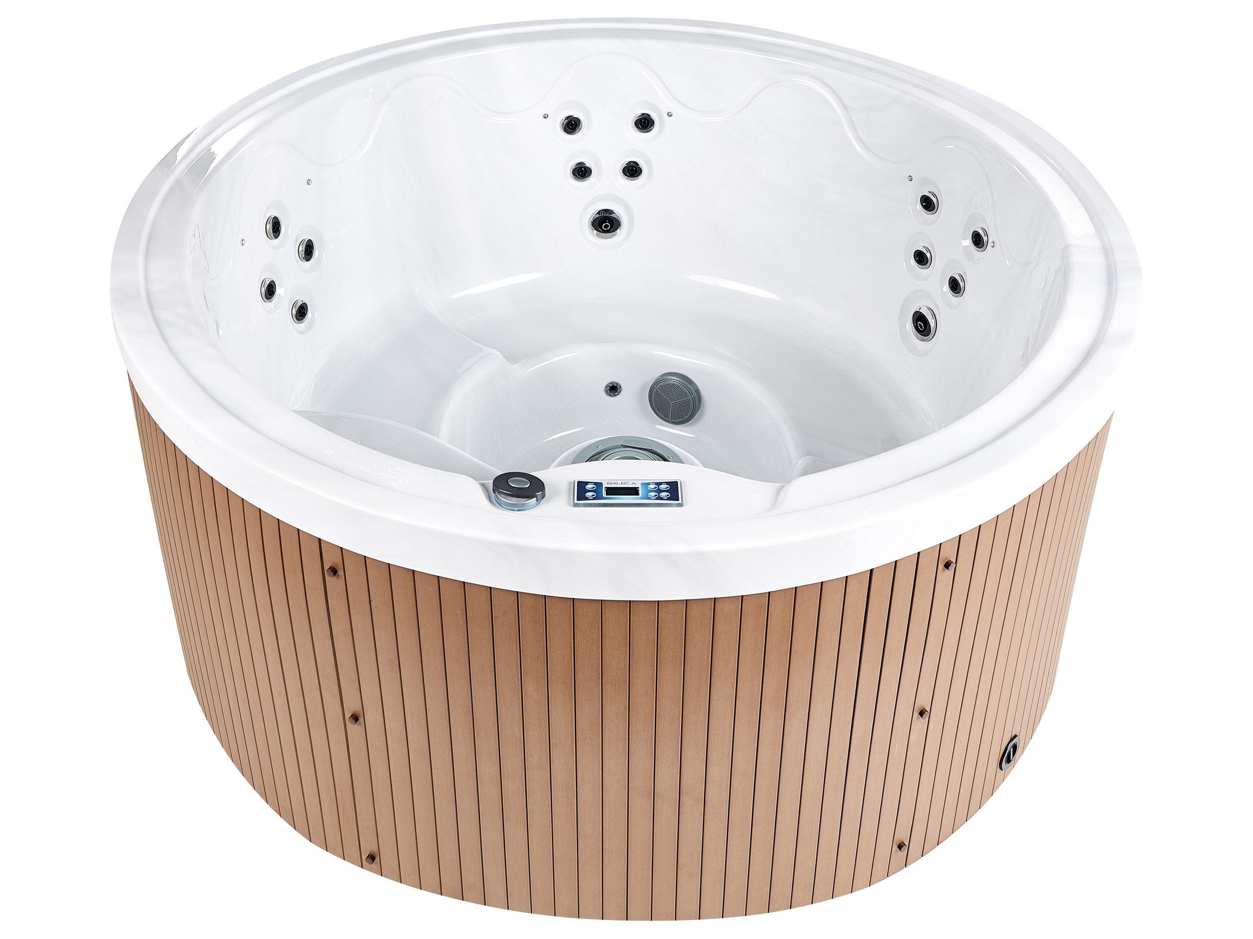 Wanna ogrodowa z hydromasażem LED MARFIL Brązowy