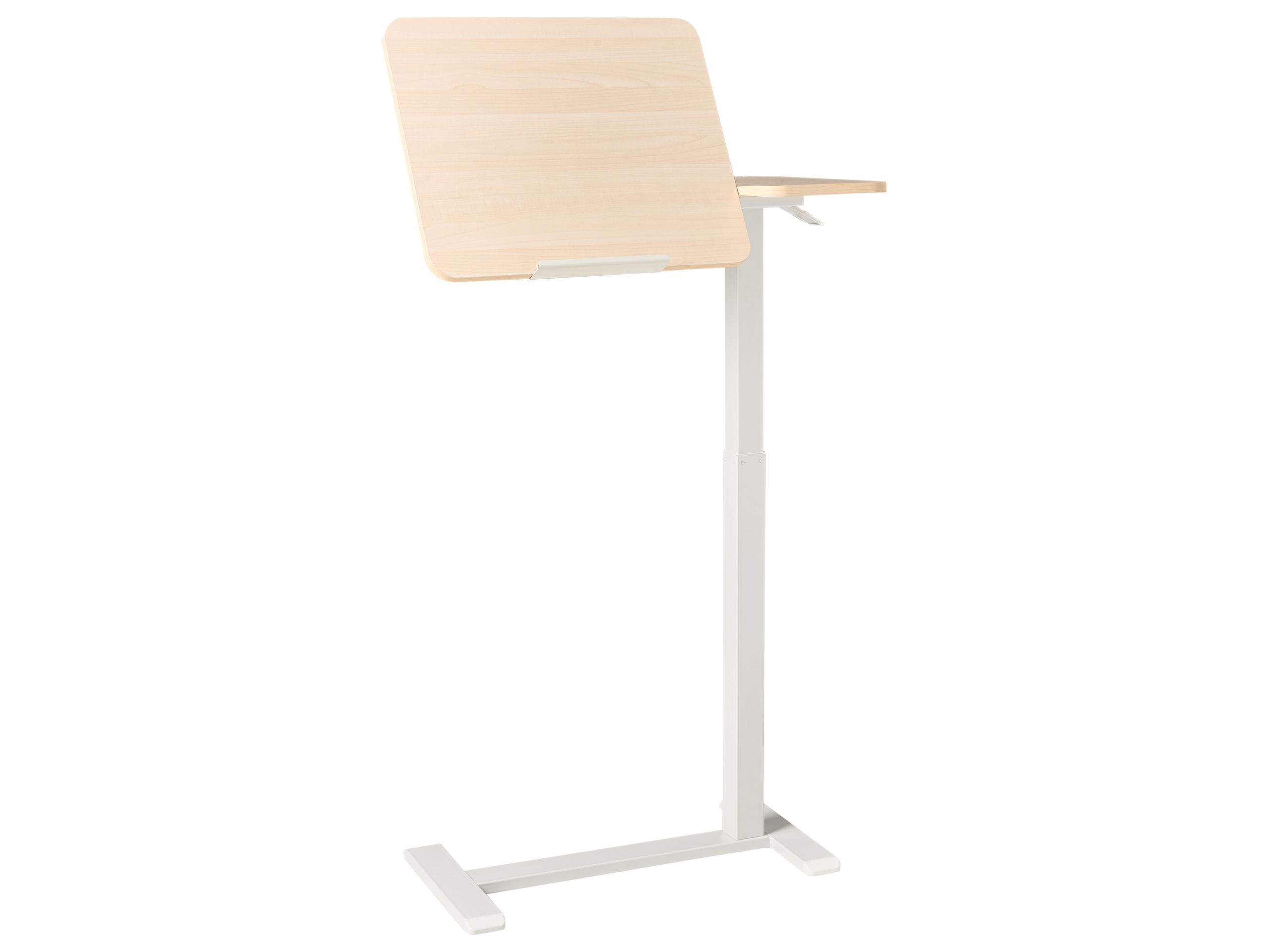Regulowany stolik pod laptopa SCHOLA 70 cm x 40 cm Jasny brąz/biały