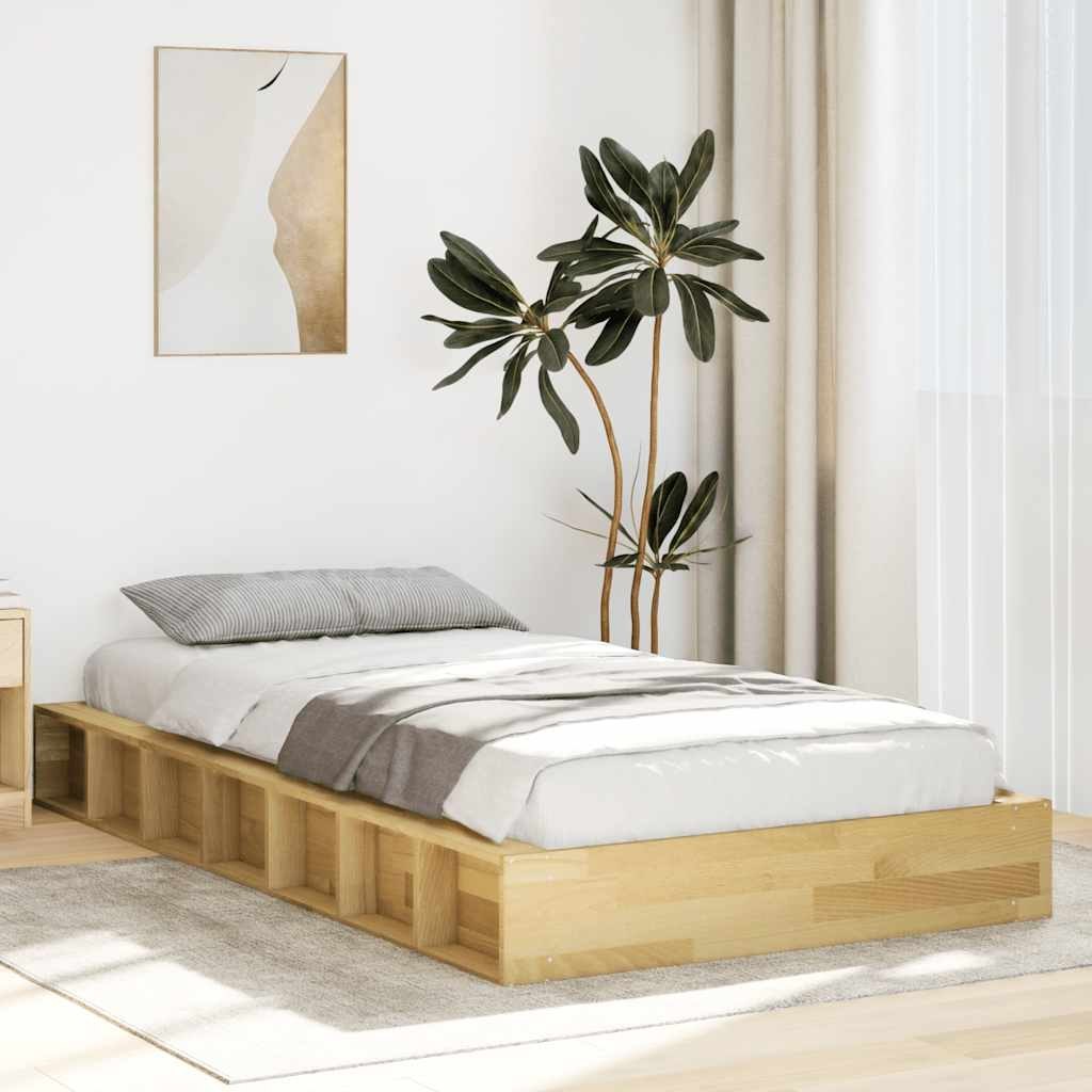 Rama łóżka bez materaca 75x190 cm lite drewno dąb Lumarko!