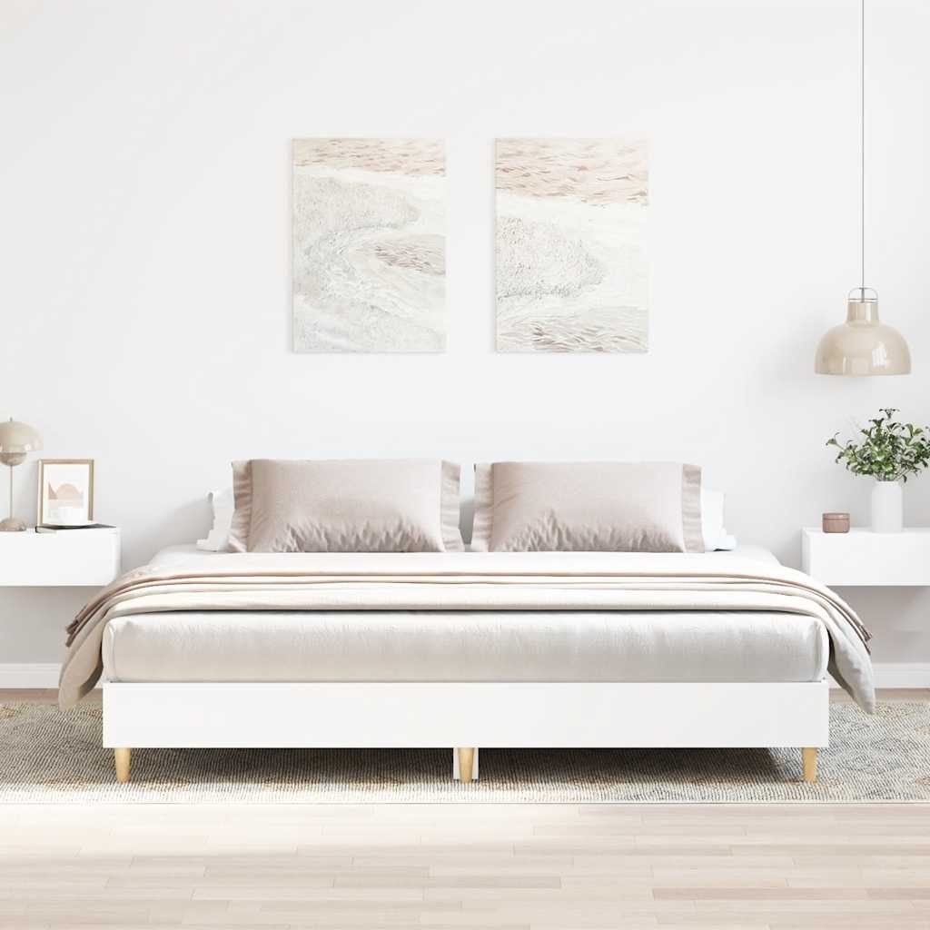 Rama łóżka bez materaca Biała 180x200cm Drewno klejone Lumarko!