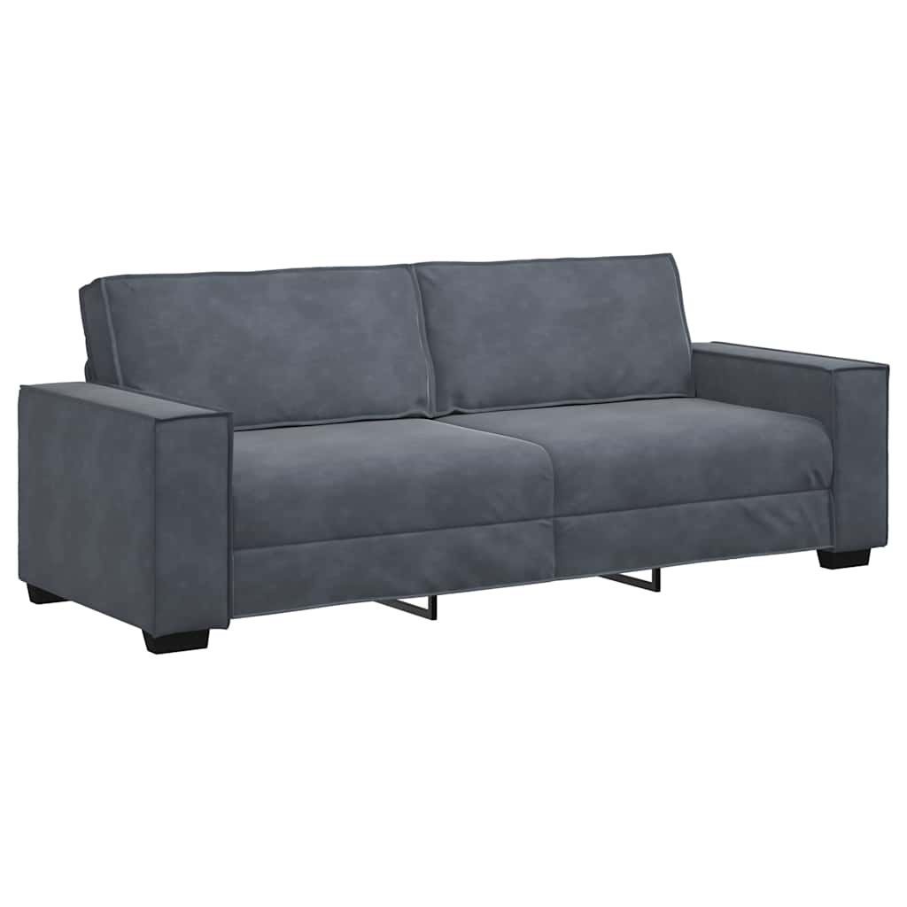 Sofa 3-osobowa, ciemnoszara, 180 cm, obita aksamitem Lumarko!