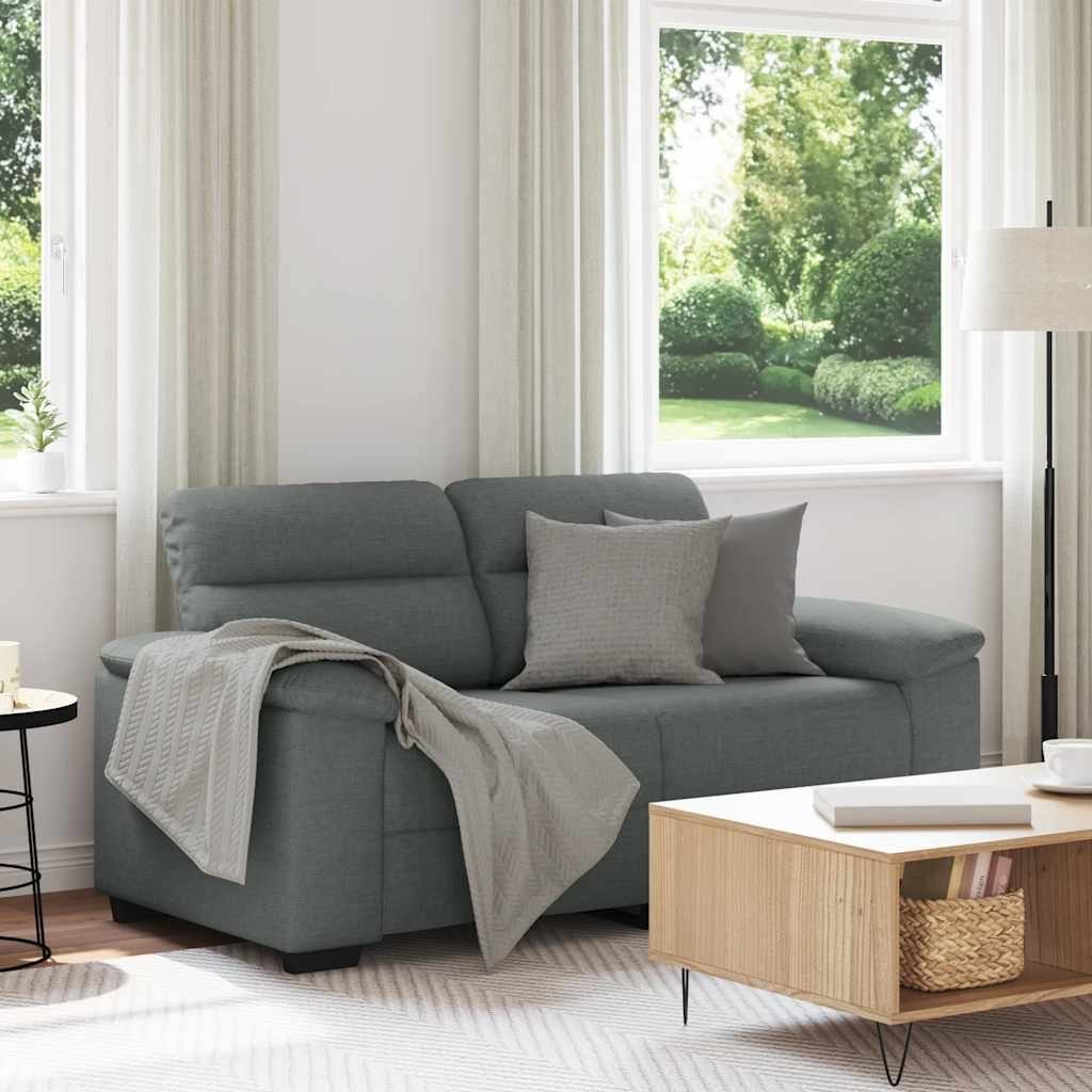 Sofa 2-osobowa Ciemnoszara 120 cm Tkanina Lumarko!