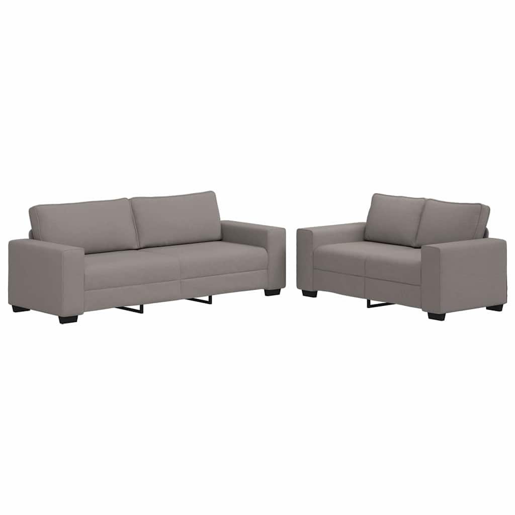 2-częściowy komplet wypoczynkowy z poduszkami, taupe, tkanina Lumarko!