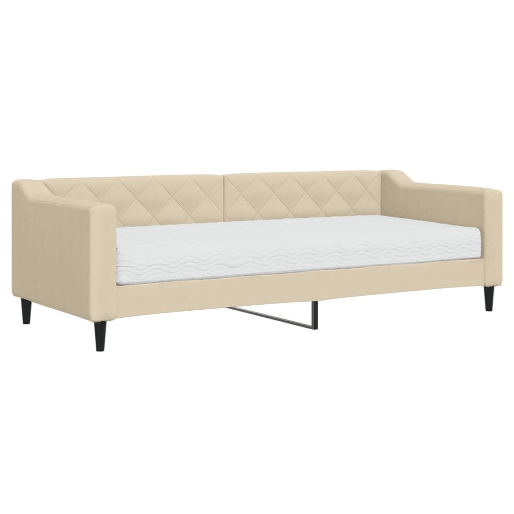 Sofa z materacem do spania, kremowa, 80x200 cm, tkanina Lumarko!