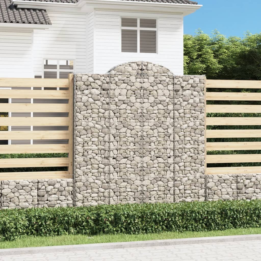 Kosze gabionowe, 9 szt, 200x50x220/240 cm, galwanizowane żelazo Lumarko!