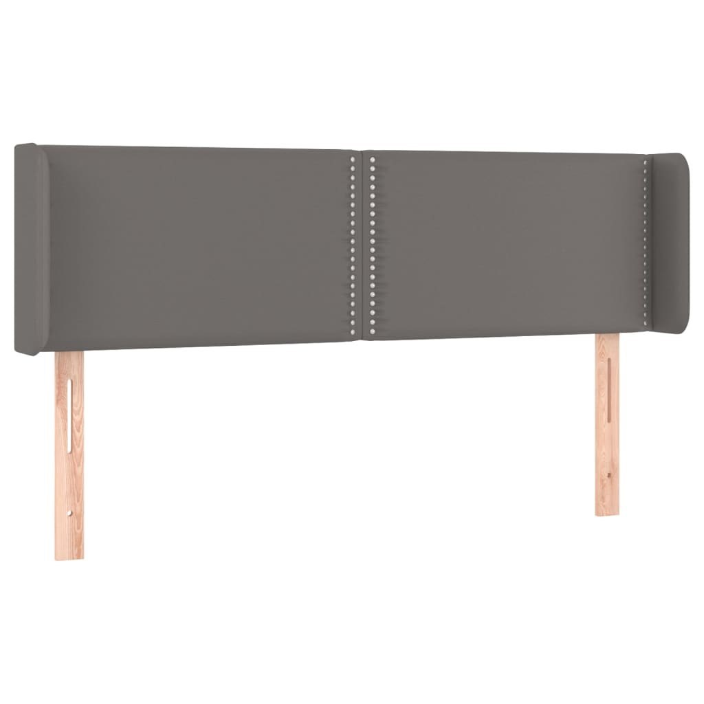 Zagłówek do łóżka z LED, szary, 147x16x78/88 cm sztuczna skóra Lumarko!