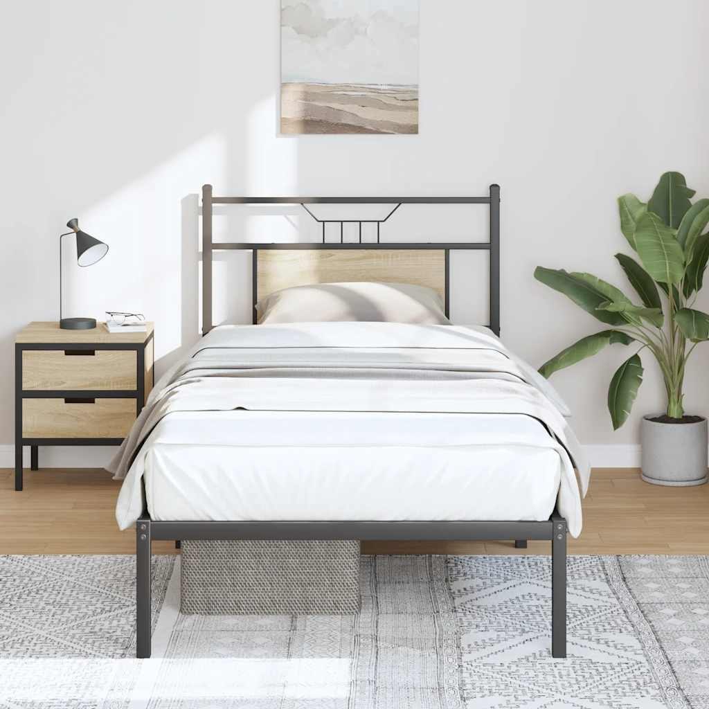 Łóżko bez materaca, dąb sonoma, 90x200 cm Lumarko!