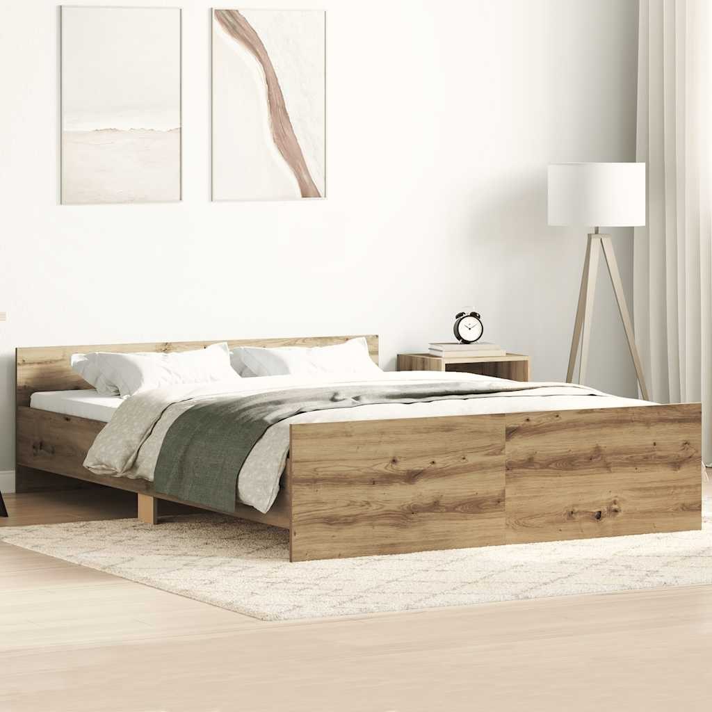 Rama łóżka bez materaca Artisan Oak 150x200cm Drewno klejone