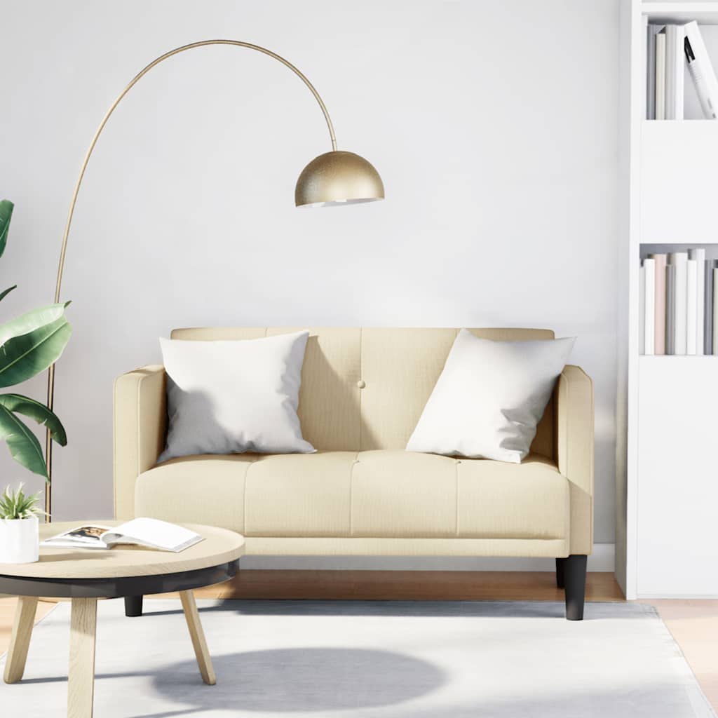 Sofa dwuosobowa kremowa 111 cm Tkanina Lumarko!