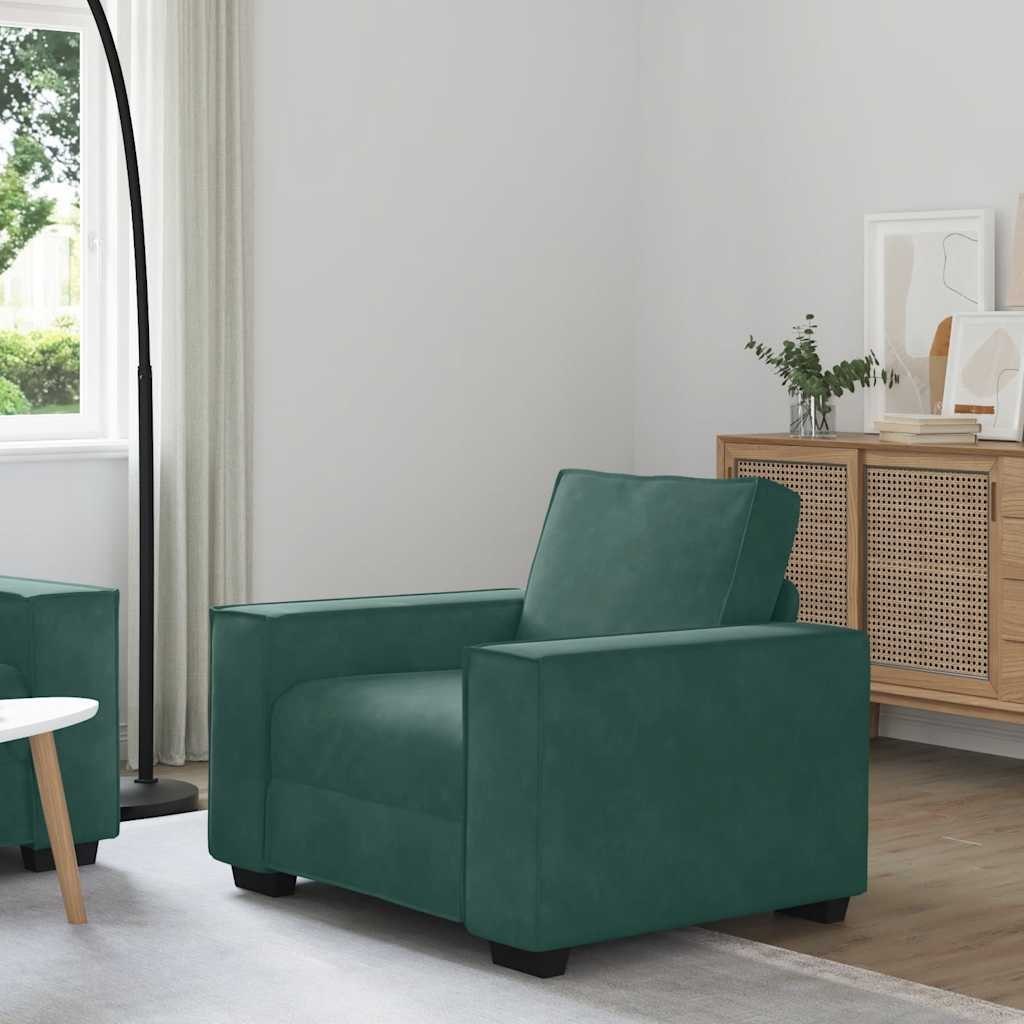 Sofa Fotel Ciemnozielony 60 cm Aksamit Lumarko!
