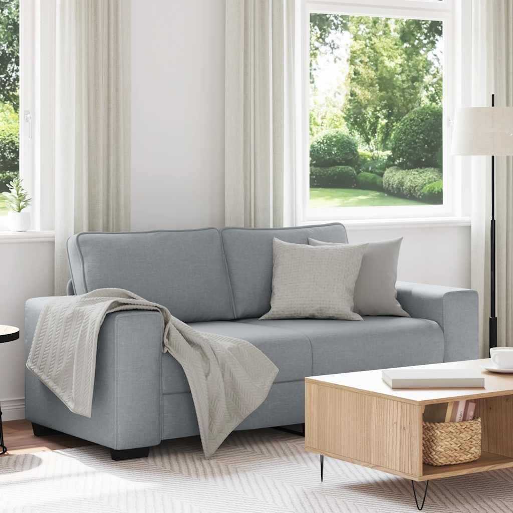 Sofa 2-osobowa, jasnoszara, 140 cm, tapicerowana tkaniną Lumarko!