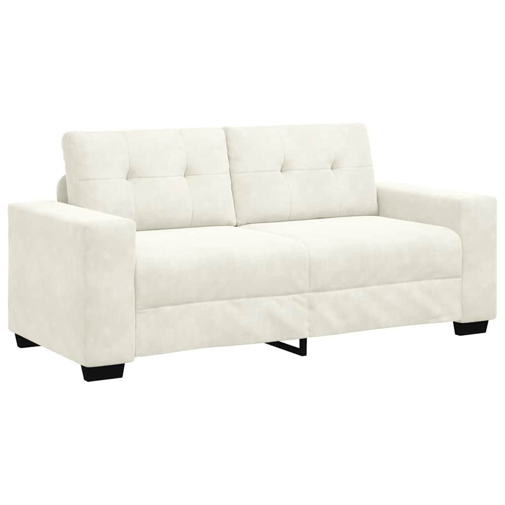 Sofa dwuosobowa, kremowa, 140 cm, aksamit Lumarko!