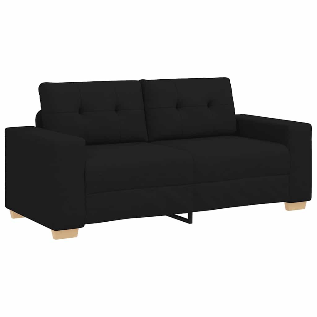 Sofa dwuosobowa, czarna, 140 cm, tkanina Lumarko!