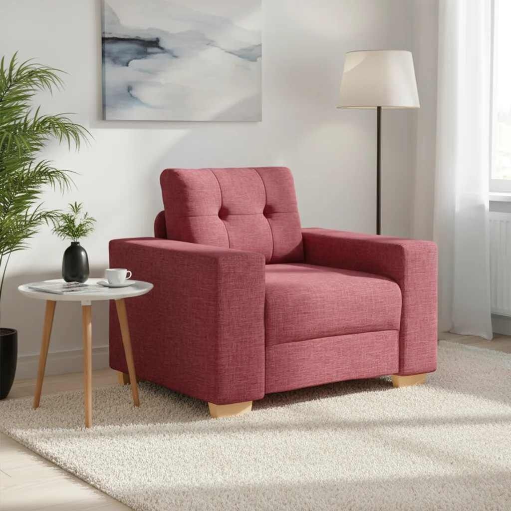 Fotel, winna czerwień, 60 cm, obity tkaniną Lumarko!