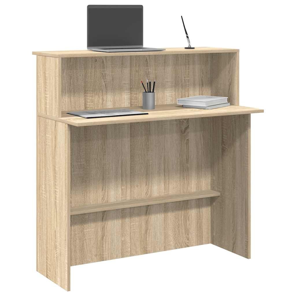 Biurko recepcyjne dąb sonoma 100x50x103,5 cm Drewno klejone Lumarko!