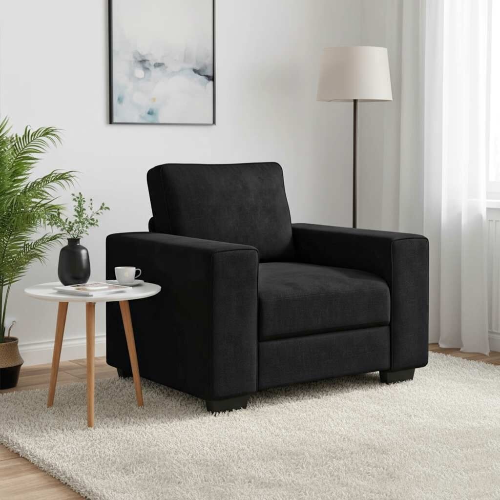 Sofa Fotel Czarny 60 cm Aksamit Lumarko!